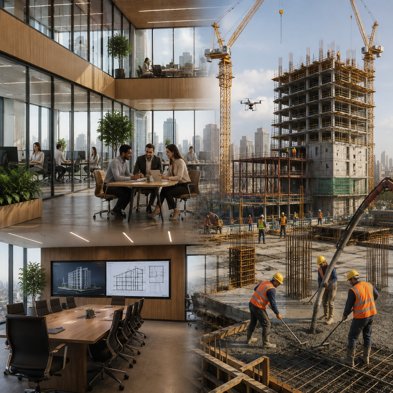 ANJ Group office, planning and construction operations